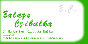 balazs czibulka business card